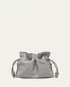 Loewe Flamenco Mini Clutch Bag In Napa Leather With Blind Embossed Anagram In Pearl Grey