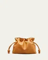 Loewe Flamenco Mini Clutch Bag In Napa Leather With Blind Embossed Anagram In Warm Desert