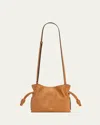 Loewe Flamenco Mini Clutch Bag In Napa Leather With Golden Foil Anagram In Warm Desert