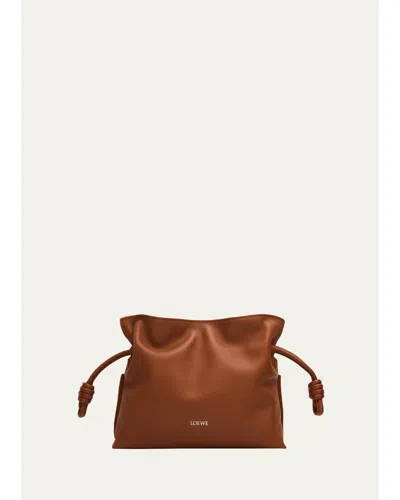 Loewe Flamenco Mini Clutch Bag In Nappa Leather In Brown