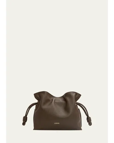 Loewe Flamenco Mini Clutch Bag In Nappa Leather In Brown