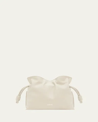 Loewe Flamenco Mini Clutch Bag In Nappa Leather In Sea Salt