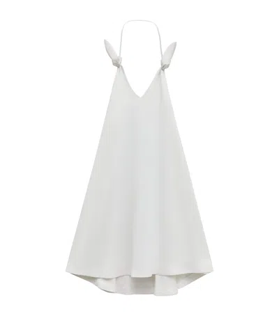 Loewe Women Flamenco Short Dress In White