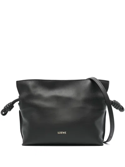 Loewe Flamenco Mini Leather Clutch In Black