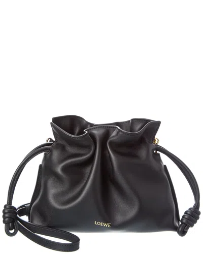 Loewe Flamenco Mini Leather Clutch In Black