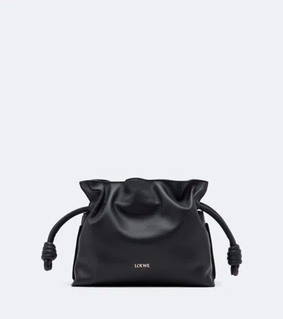 Loewe Flamenco Mini Leather Clutch In Black