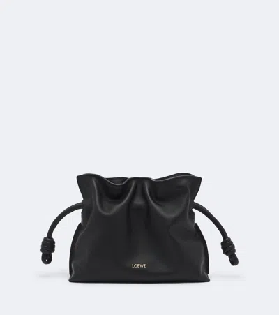 Loewe Flamenco Mini Leather Clutch In Black
