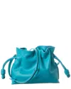 Loewe Flamenco Mini Leather Clutch In Blue