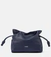 Loewe Flamenco Mini Python-embossed Clutch Bag In Blue