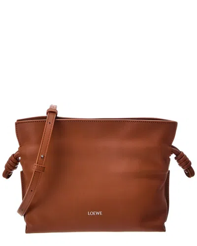 Loewe Flamenco Mini Leather Clutch In Brown