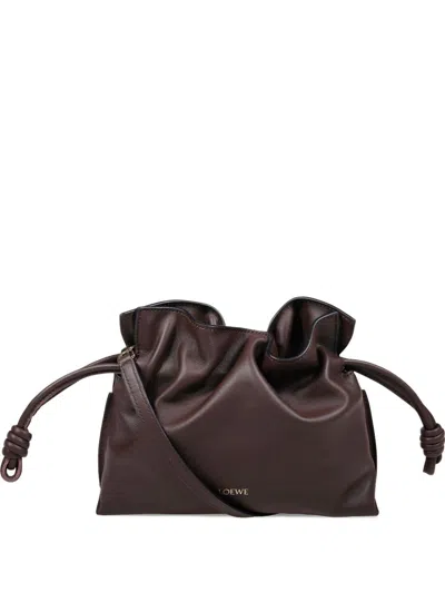 Loewe Flamenco Mini Leather Clutch In Brown