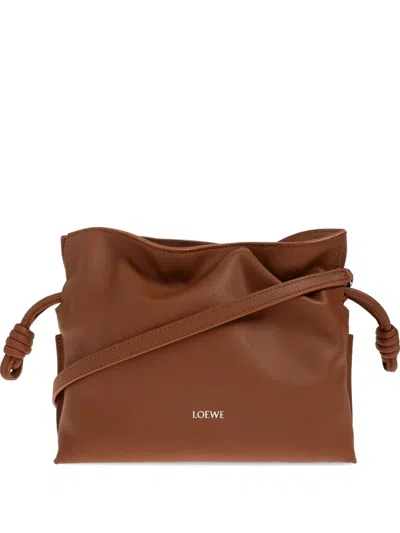 Loewe Flamenco Mini Leather Clutch In Brown
