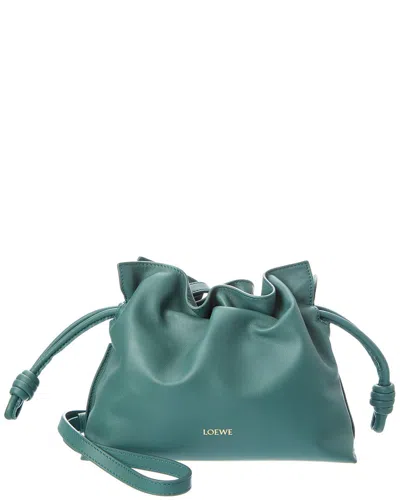 Loewe Flamenco Mini Leather Clutch In Green