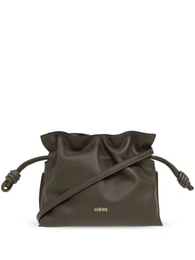 Loewe Flamenco Mini Leather Clutch In Green