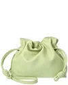 Loewe Flamenco Mini Leather Clutch In Green