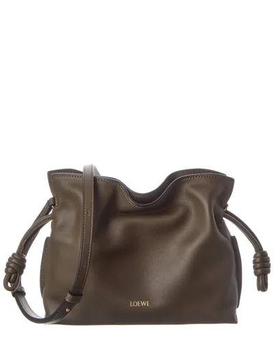 Loewe Flamenco Mini Leather Clutch In Green