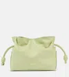 Loewe Womens Light Pear Flamenco Mini Leather Clutch Bag In Green