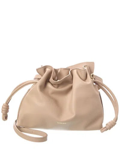 Loewe Flamenco Mini Leather Clutch In Neutral