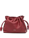 Loewe Flamenco Mini Leather Clutch In Red