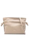 Loewe Flamenco Mini Leather Clutch In Sand