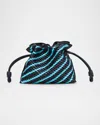 Loewe Flamenco Mini Scales Clutch Bag In 4924 Dark Inksky Blue