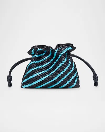 Loewe Flamenco Mini Scales Clutch Bag In 4924 Dark Inksky Blue