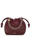 Loewe Flamenco Leather Round Purse In Red