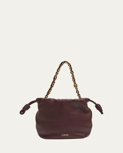 Loewe Flamenco Mini Crossbody Bag In Napa Leather In Dark Burgundy