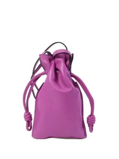 Pre-owned Loewe Flamenco Pocket Cross Body Bag In Purple