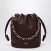 Loewe Flamenco Purse Bucket Bag In Mellow Nappa Lambskin In Burgundy