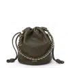 Loewe Flamenco Purse Bucket Bag In Green/beige