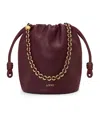 Loewe Flamenco Purse Bucket Bag In Mellow Nappa Lambskin In Burgundy