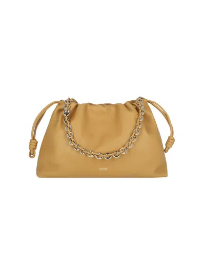 Loewe "flamenco Purse" Large Bag In Beige