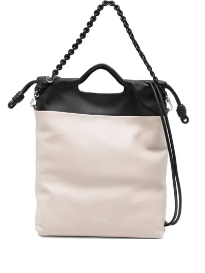 Loewe Flamenco Purse Leather Tote In Gray