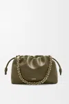 Loewe Medium Flamenco Purse In Mellow Nappa Lambskin For Woman In Green