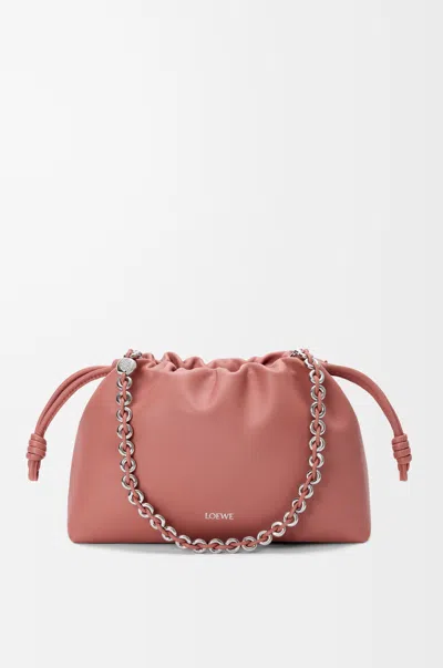 Loewe Medium Flamenco Purse In Mellow Nappa Lambskin For Woman In Pink