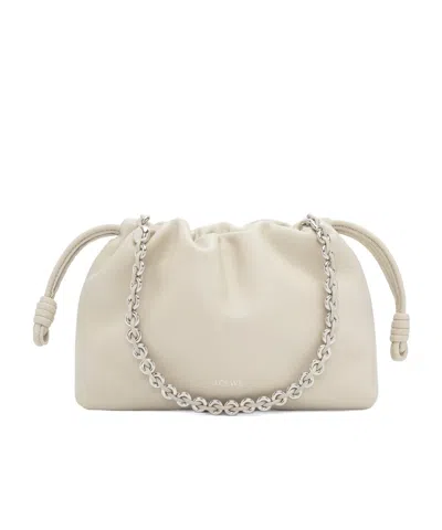 Loewe Leather Flamenco Purse In Nude