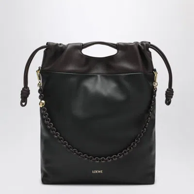 Loewe Flamenco Purse Tote Bag In Black/chestnut Brown