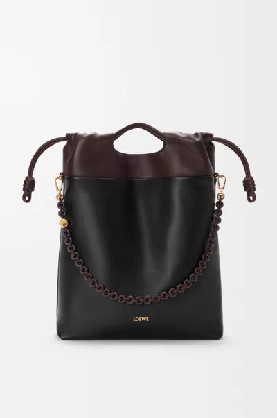 Loewe Flamenco Purse Tote In Mellow Nappa Lambskin For Woman In Black