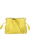 Loewe Flamenco Python Clutch Bag In Yellow
