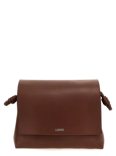 Loewe Flamenco Satchel Clutch In Brown