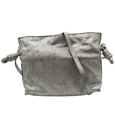 Pre-owned Loewe Flamenco Silver Leather Shoulder Bag ()