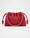 Loewe Flamenco Small Crossbody Bag In Napa Leather With Detachable Chain In Burnt Red