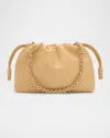 Loewe Flamenco Small Crossbody Bag In Napa Leather With Detachable Chain In Dark Butter