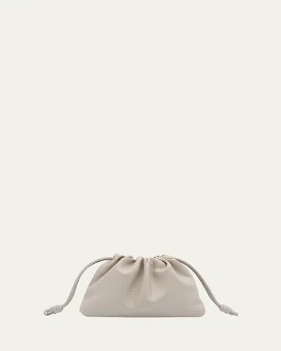 Loewe Flamenco Small Crossbody Bag In Napa Leather With Detachable Chain In Shell Grey
