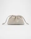 Loewe Flamenco Small Crossbody Bag In Napa Leather With Detachable Chain In Shell Grey