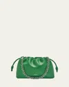 Loewe Flamenco Small Crossbody Bag In Napa Leather With Detachable Chain In Tropical Green
