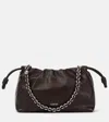 Loewe Flamenco Small Leather Bucket Bag In Oxblood
