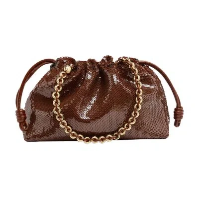 Loewe Flamenco Sparkly Purse In Brown