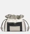 Loewe Flamenco Square Leather Clutch In Gray